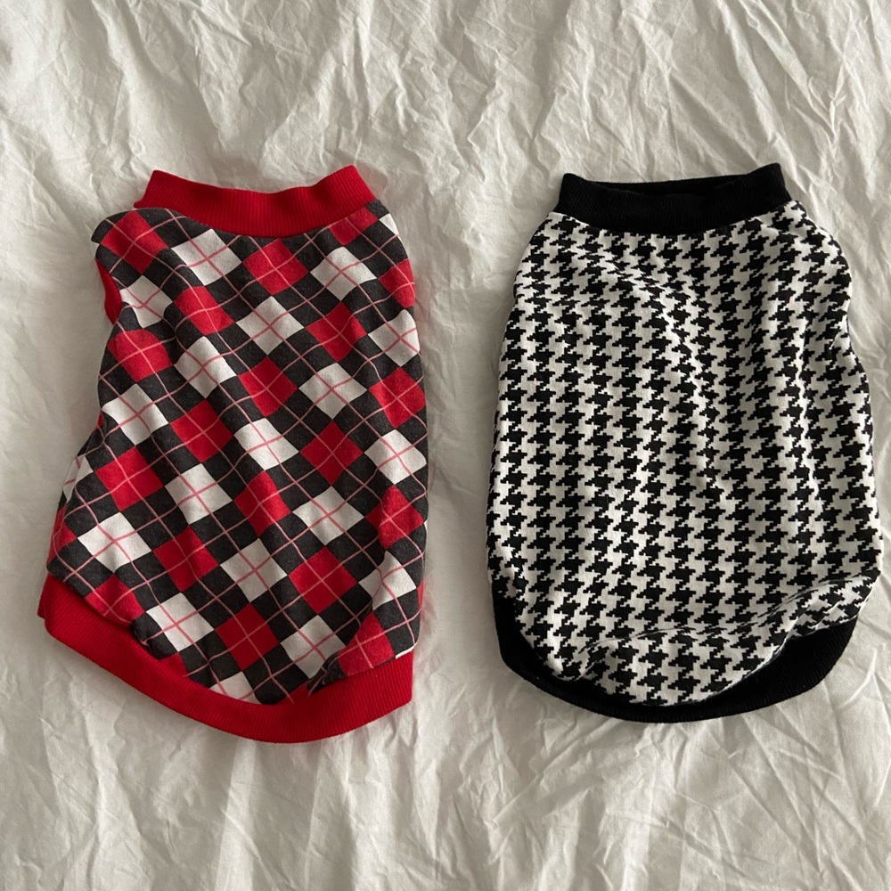 Set of 2 Preppy Pet Shirts